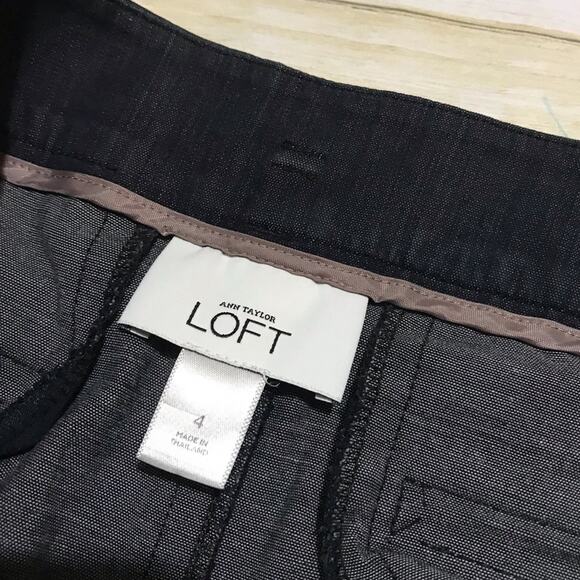 Ann Taylor Loft Dark Wash Denim Jean Chambray Pencil Skirt Women’s Size 4 - Picture 2 of 4